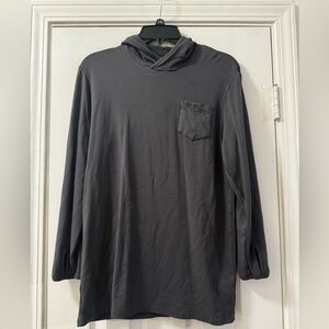 Properly tied Kids Long-Sleeve Hooded Pocket Top - Charcoal